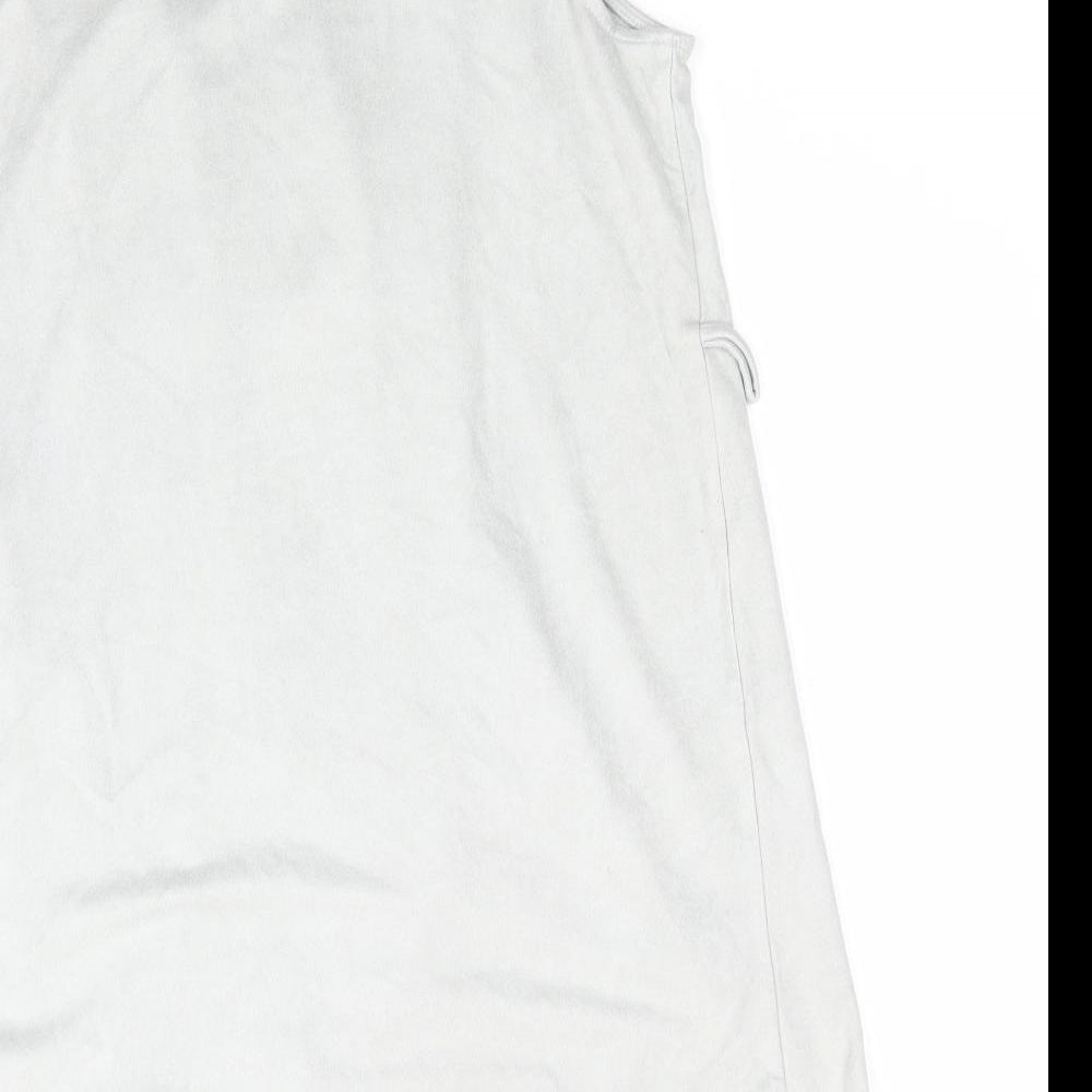 SheIn Womens Green   Gilet Waistcoat Size 6   - Sleeveless Pale Green Suede Effect Waterfall Waistcoat