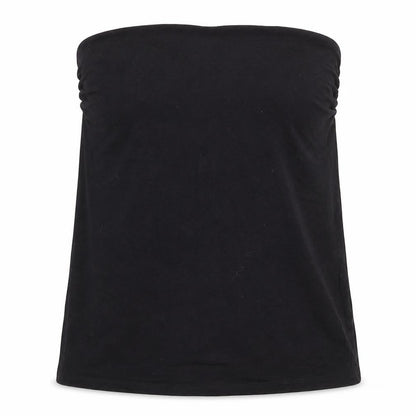 Front view of Matalan women’s black cotton basic t-shirt, size UK 12, off the shoulder