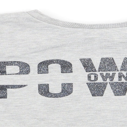 George Girls Grey  Polyester Pullover Sweatshirt Size 6-7 Years   - Create your own power