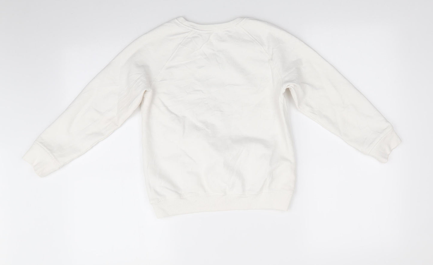 NEXT Girls Ivory Animal Print Cotton Pullover Sweatshirt Size 10 Years   - Unicorn Sparkly and Amazing