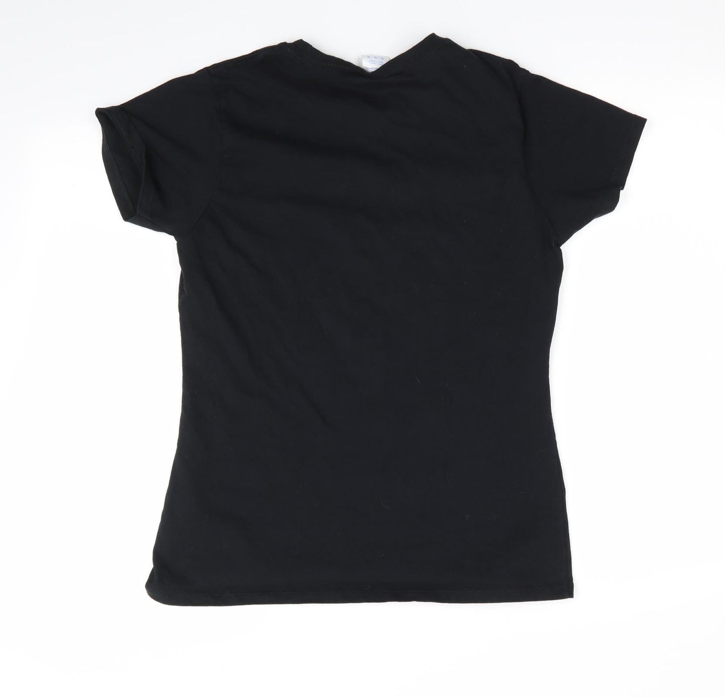 Womens UK Size M Port & Company Black Basic T-Shirt