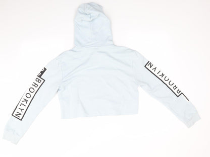 New Look 915 Generation Girls Blue  Polyester Pullover Hoodie Size 12-13 Years   - Pale Blue Brooklyn Cropped
