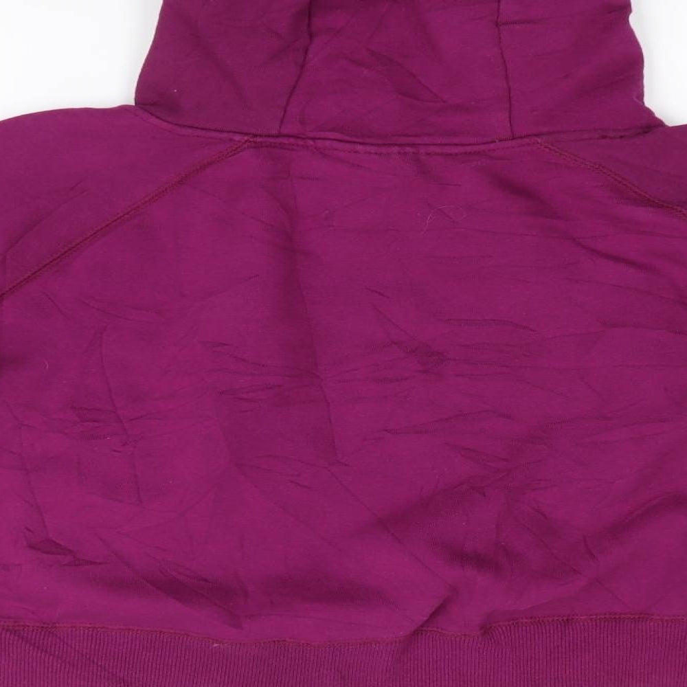 USA Pro Womens Purple  Cotton Pullover Hoodie Size 10   - USA Pro Cropped