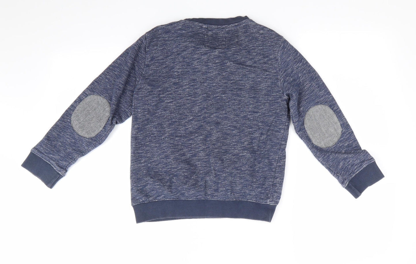 TU Boys Blue Animal Print Cotton Pullover Sweatshirt Size 8 Years   - Adventure Mountain Blue White flexk Elbow Pads