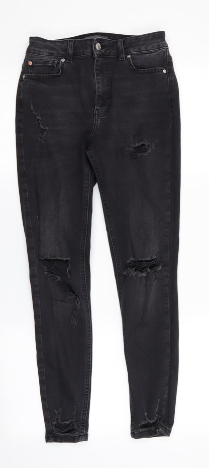 Denim Co Womens Black  Cotton Skinny Jeans Size 10 L27 in Regular