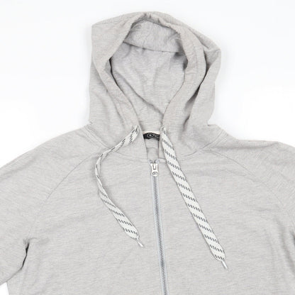 Avenue Mens Grey  Cotton Full Zip Hoodie Size S