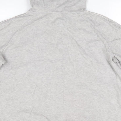 Avenue Mens Grey  Cotton Full Zip Hoodie Size S