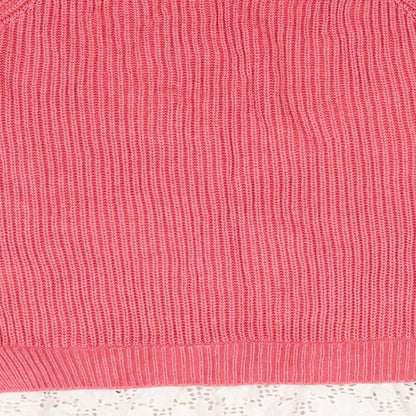 Womens UK Size L Papaya Orange Pullover Jumper