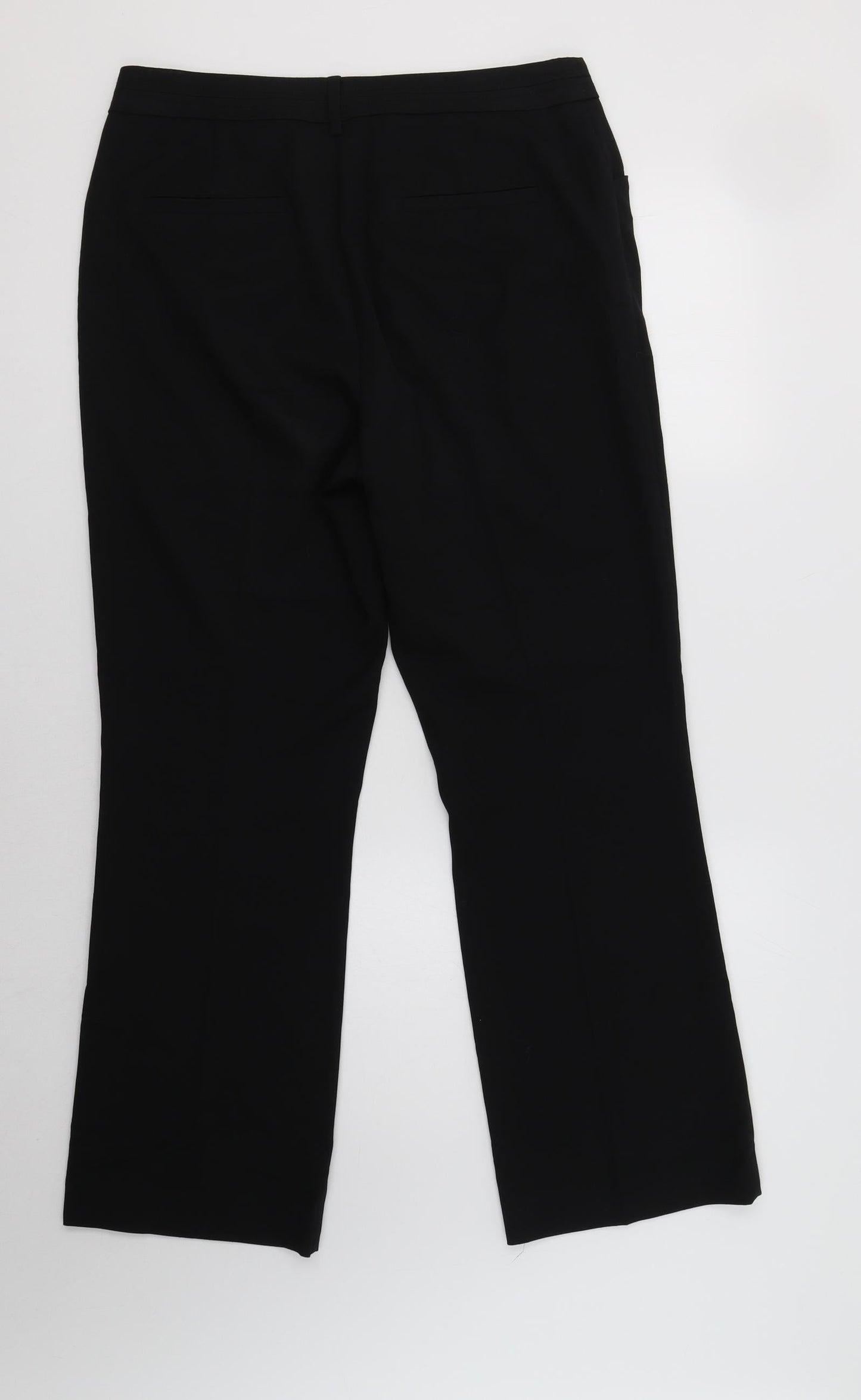 TU Womens Black  Polyester Dress Pants Trousers Size 12 L28 in Regular