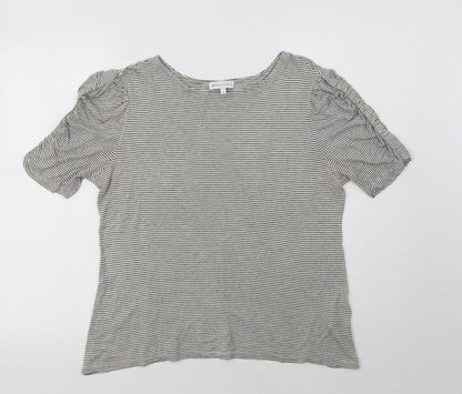 Womens UK Size 14 Warehouse Grey Basic Blouse