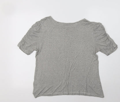 Womens UK Size 14 Warehouse Grey Basic Blouse