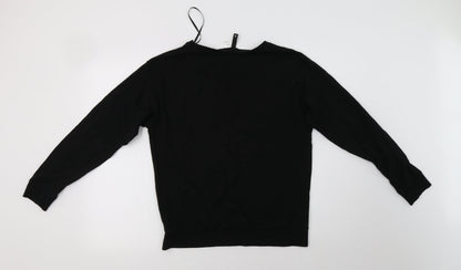 H&M Womens Black  Cotton Pullover Sweatshirt Size S   - Out Of Your League