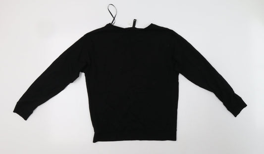 H&M Womens Black  Cotton Pullover Sweatshirt Size S   - Out Of Your League