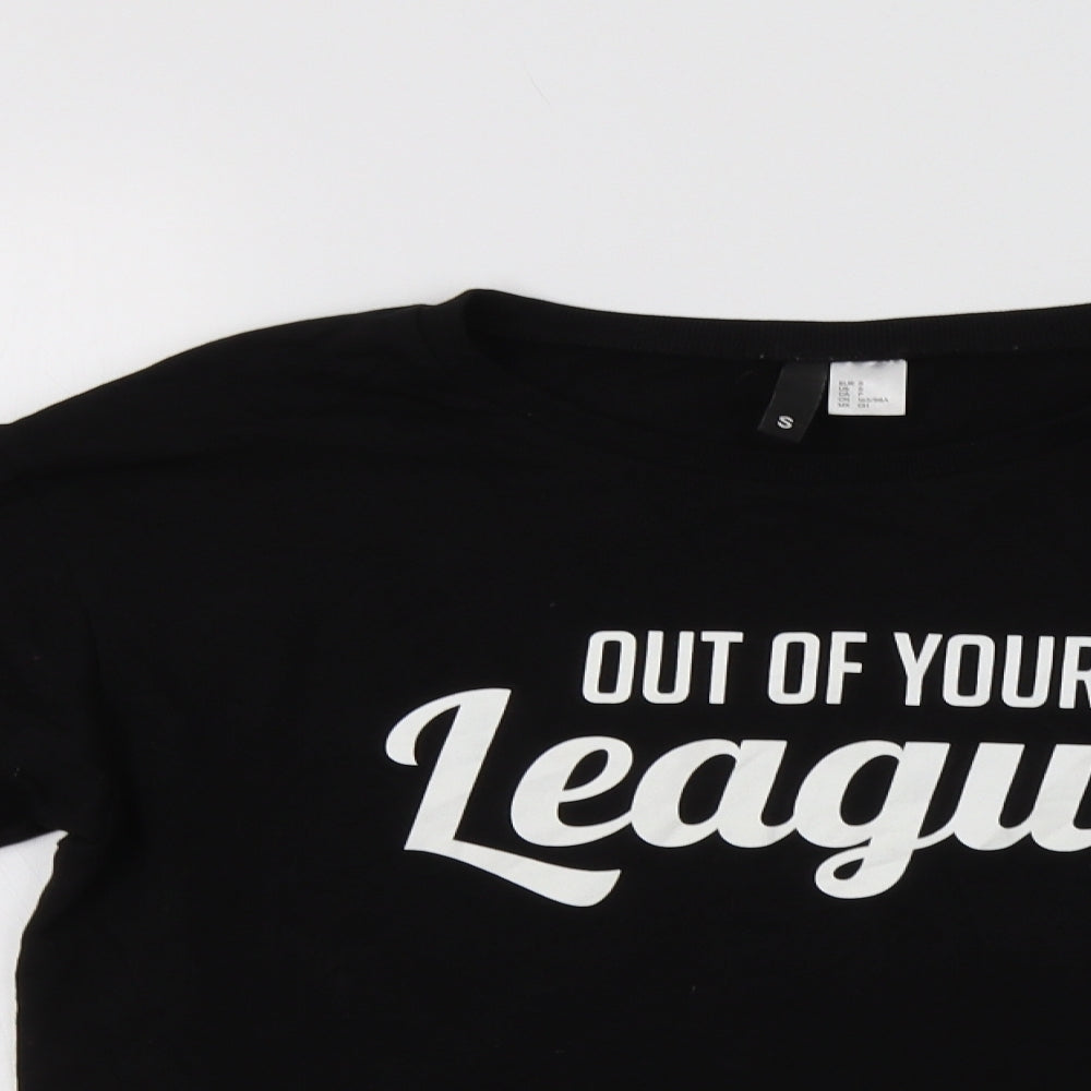 H&M Womens Black  Cotton Pullover Sweatshirt Size S   - Out Of Your League