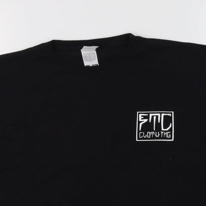 Fruit of the Loom Boys Black  Cotton Basic T-Shirt Size 9-10 Years Crew Neck