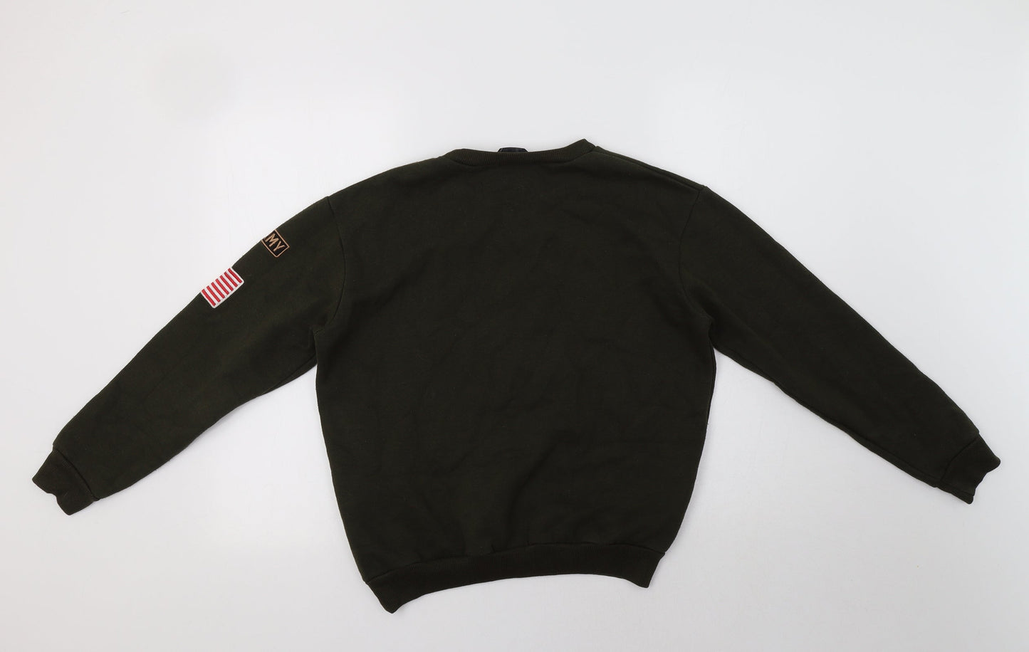 Goldigga Womens Green  Cotton Pullover Sweatshirt Size 10