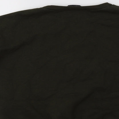 Goldigga Womens Green  Cotton Pullover Sweatshirt Size 10