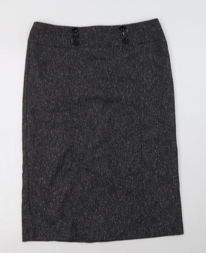 BHS Womens Grey  Polyester Straight & Pencil Skirt Size 12