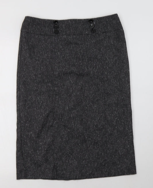BHS Womens Grey  Polyester Straight & Pencil Skirt Size 12