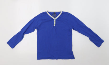 Urban Revival Boys Blue  Cotton Basic T-Shirt Size 9-10 Years V-Neck