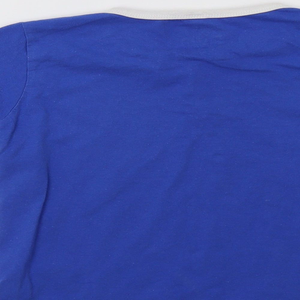 Urban Revival Boys Blue  Cotton Basic T-Shirt Size 9-10 Years V-Neck