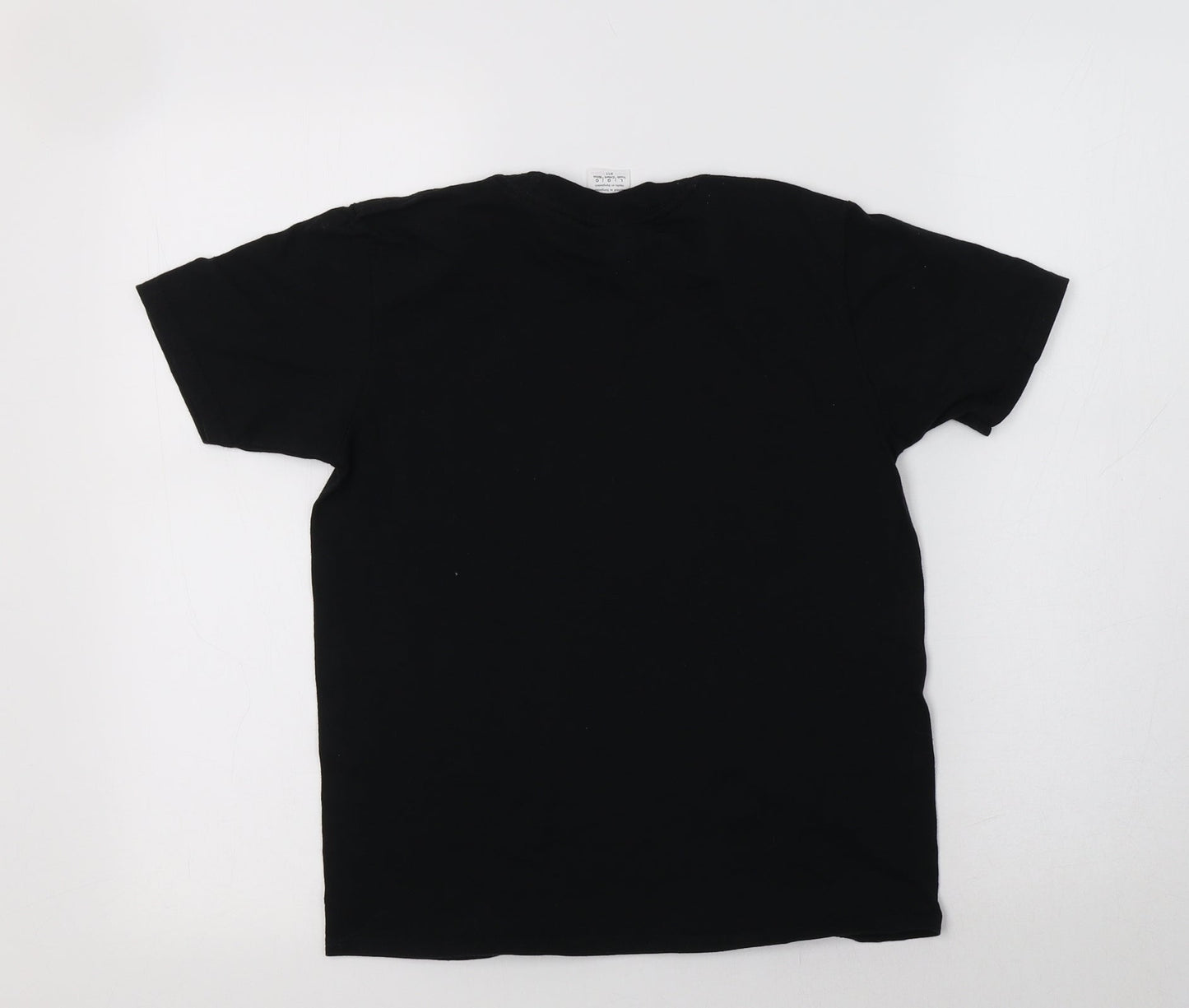 Gildan Boys Black  Cotton Basic T-Shirt Size 9-10 Years Crew Neck