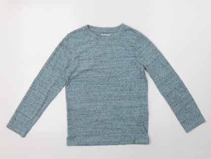 Nutmeg Girls Blue  Cotton Basic T-Shirt Size 9-10 Years Crew Neck