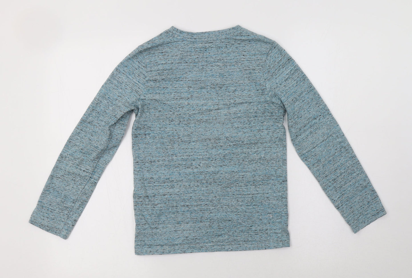 Nutmeg Girls Blue  Cotton Basic T-Shirt Size 9-10 Years Crew Neck