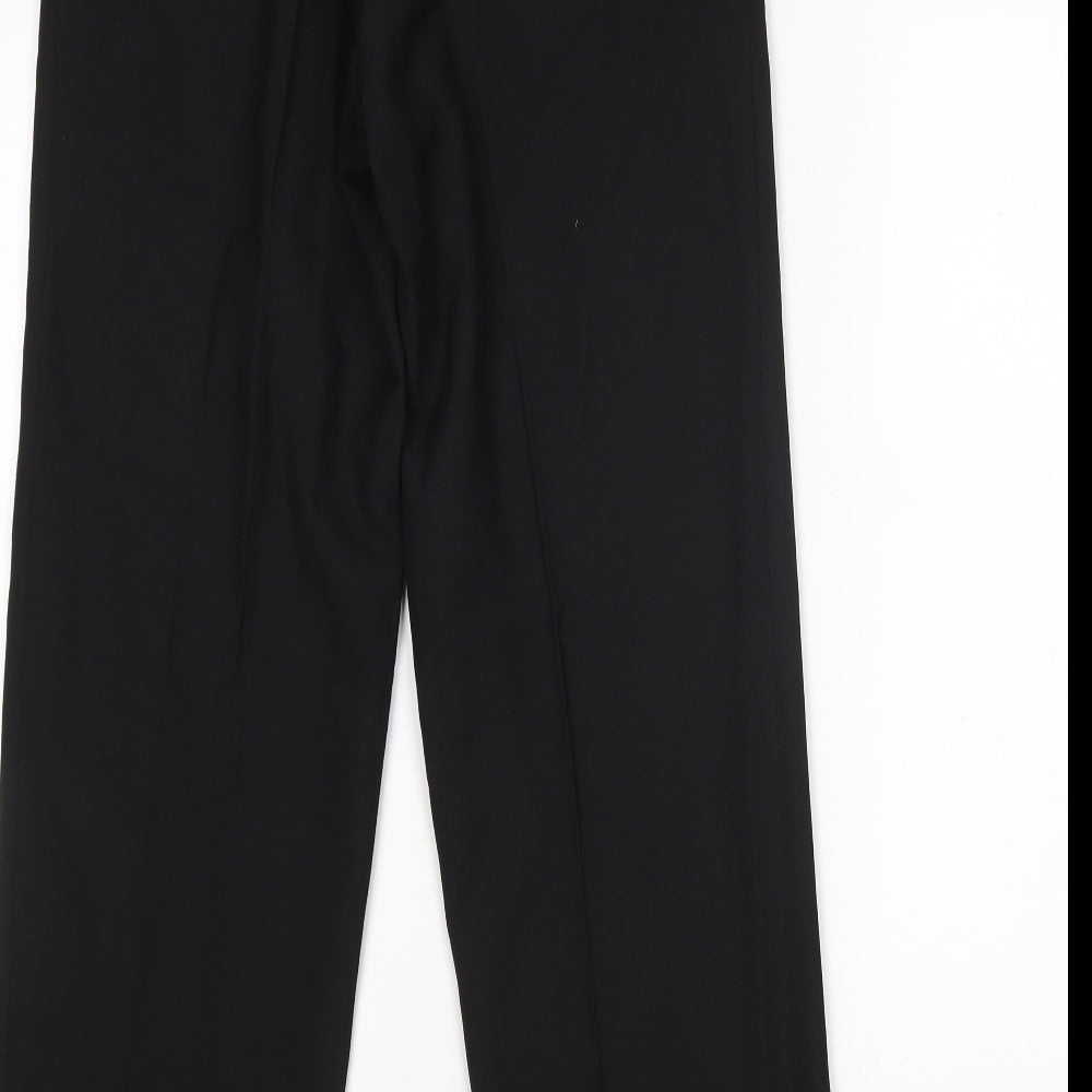 Preworn Mens Black  Polyester Trousers  Size 32 L30 in Regular