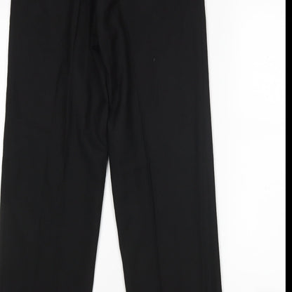 Preworn Mens Black  Polyester Trousers  Size 32 L30 in Regular