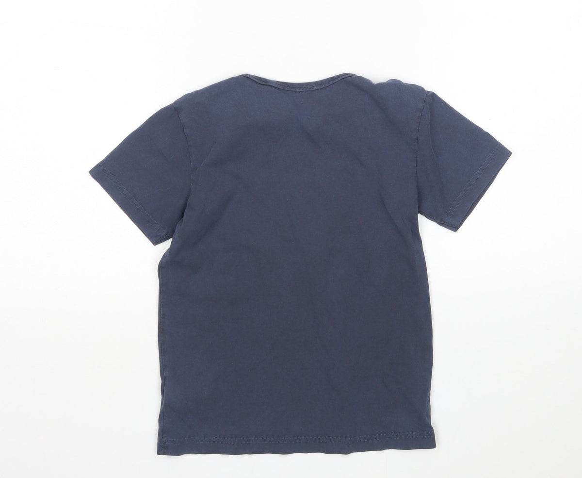 Back view of Next boys’ multicoloured cotton basic t-shirt, size 5, years round neck