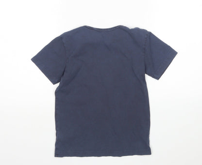 Back view of Next boys’ multicoloured cotton basic t-shirt, size 5, years round neck