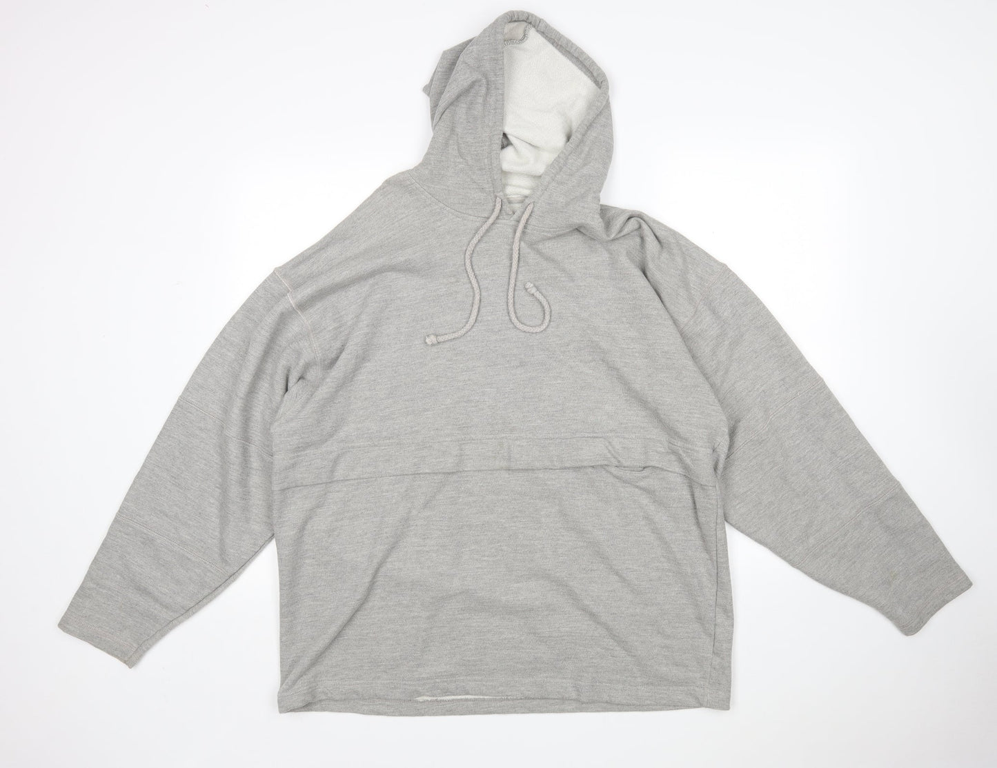 Preworn Womens Grey  Cotton Pullover Hoodie Size XL