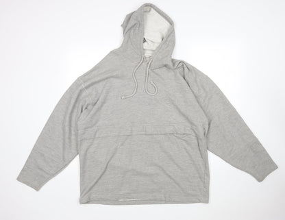 Preworn Womens Grey  Cotton Pullover Hoodie Size XL