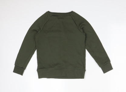 Primark Girls Green  Cotton Pullover Sweatshirt Size 10-11 Years   - LIVING MY BEST LIFE