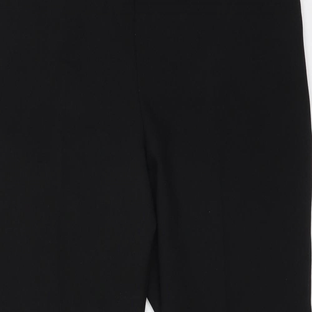Womens UK Size 14 Peacocks Regular Fit Dress Pants Black Trousers