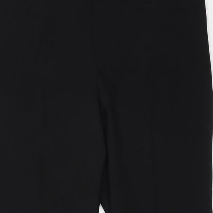 Womens UK Size 14 Peacocks Regular Fit Dress Pants Black Trousers