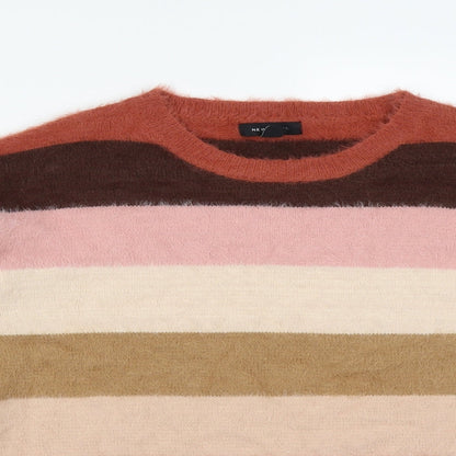 New Look Womens Multicoloured Striped Polyamide Pullover Sweatshirt Size L