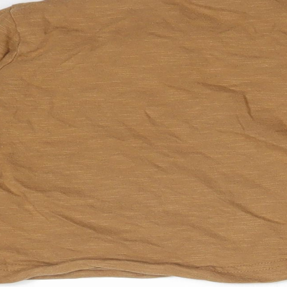 Nutmeg Baby Brown  Cotton Basic T-Shirt Size 9-12 Months Round Neck  - MONSTROUS BUT CUTE