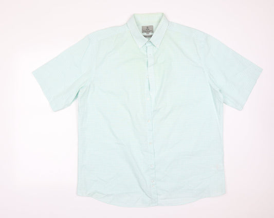 TAYLOR&WRIGHT Mens Multicoloured Check Cotton  Button-Up Size 17 Collared