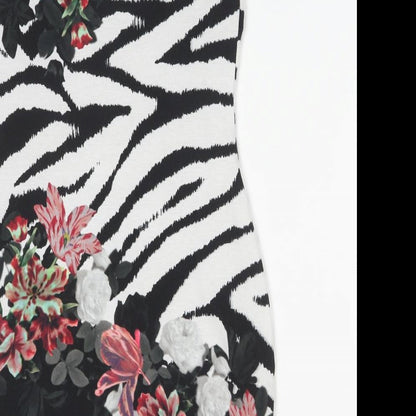 Rainbow Womens Multicoloured Animal Print Polyester Bodycon  Size S  Round Neck