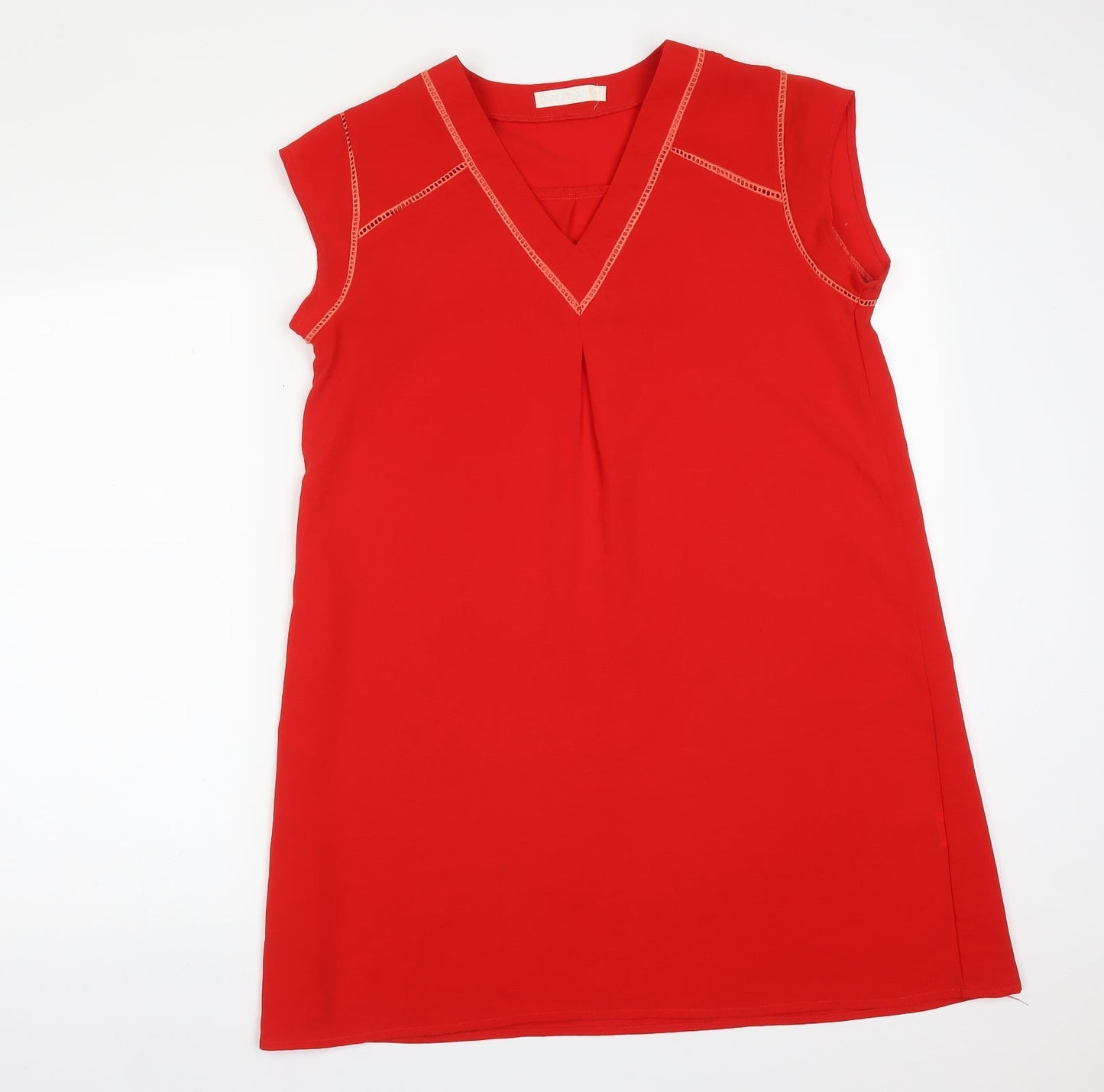 Womens UK Size M FLAMANT ROSE Red Basic T-Shirt