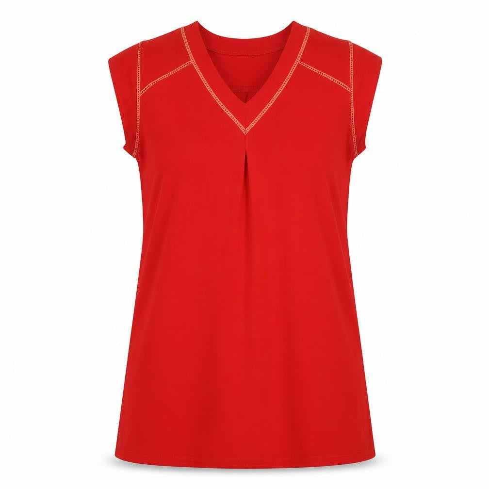 Womens UK Size M FLAMANT ROSE Red Basic T-Shirt