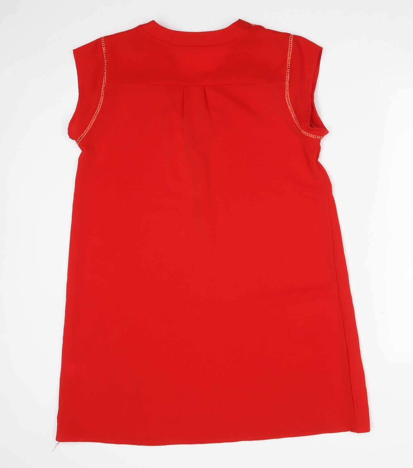 Womens UK Size M FLAMANT ROSE Red Basic T-Shirt