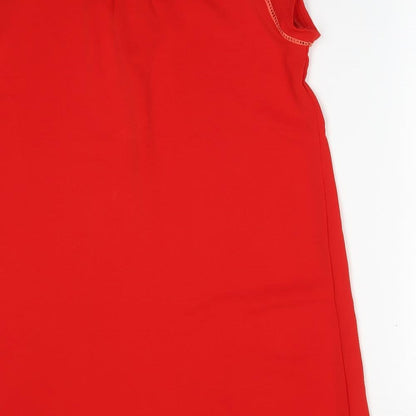 Womens UK Size M FLAMANT ROSE Red Basic T-Shirt