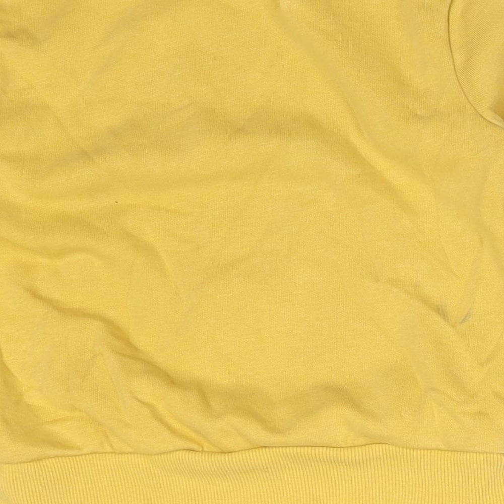 George Baby Yellow  Cotton Basic T-Shirt Size 18-24 Months Crew Neck  - TIGER