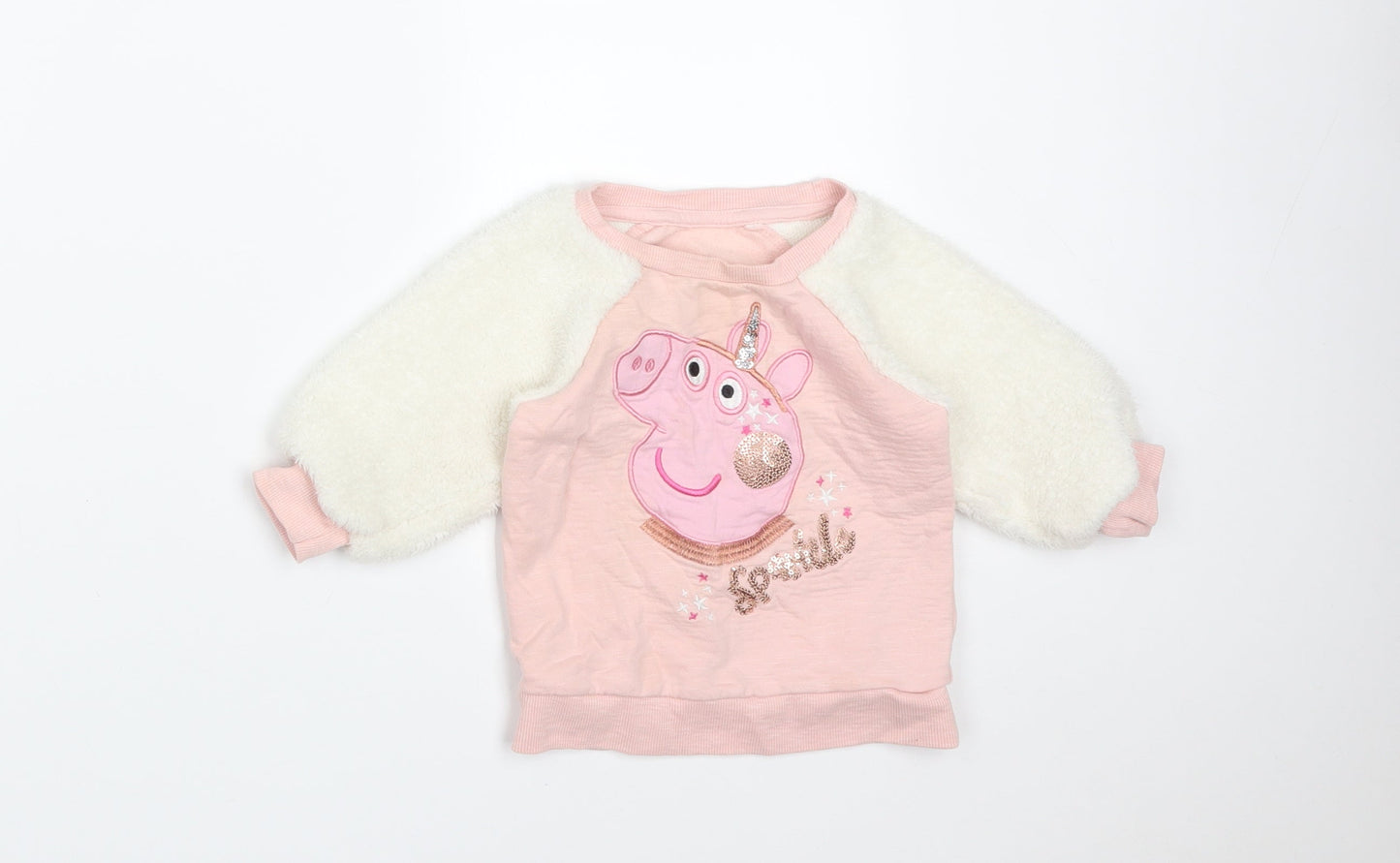 Nutmeg  Multicoloured Colourblock Cotton Basic T-Shirt Size 18-24 Months Crew Neck  - PEPPA PIG