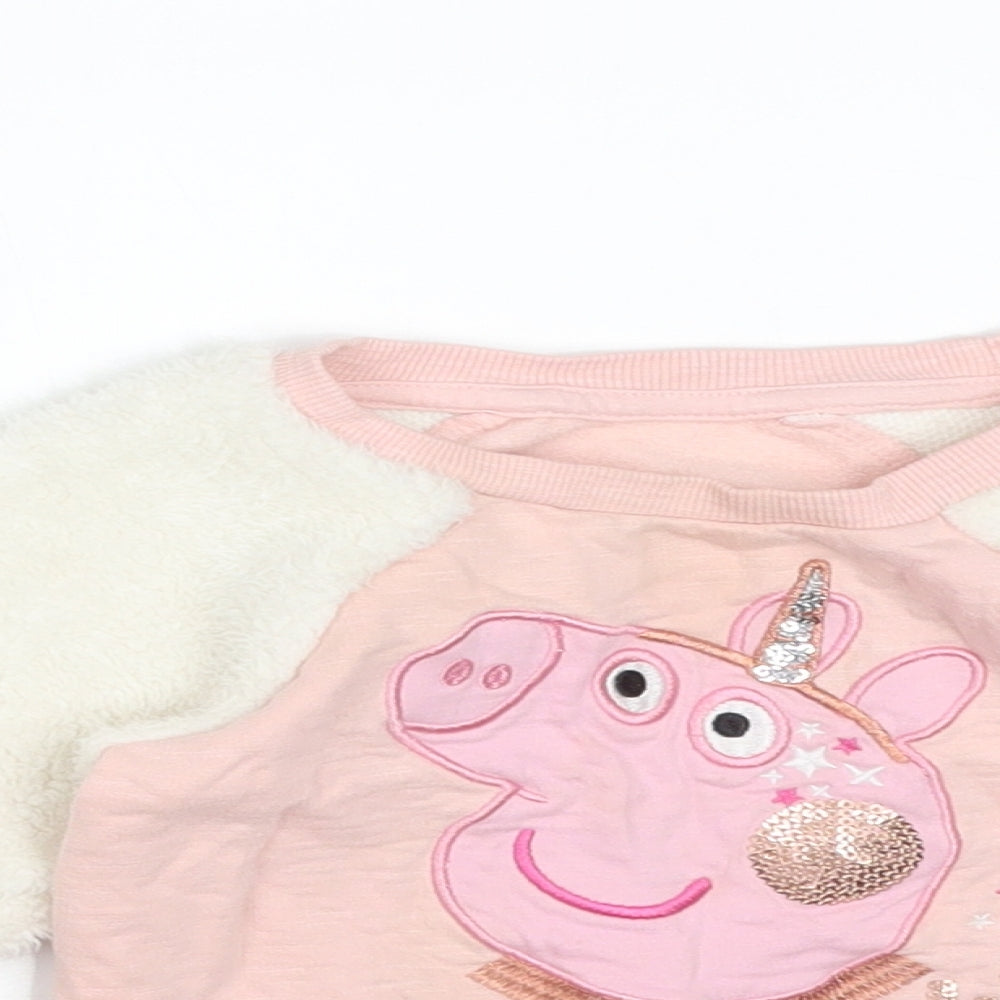 Nutmeg  Multicoloured Colourblock Cotton Basic T-Shirt Size 18-24 Months Crew Neck  - PEPPA PIG