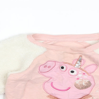 Nutmeg  Multicoloured Colourblock Cotton Basic T-Shirt Size 18-24 Months Crew Neck  - PEPPA PIG