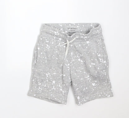 Primark Boys Grey Spotted Cotton Cropped Trousers Size 18-24 Months   - SHORTS